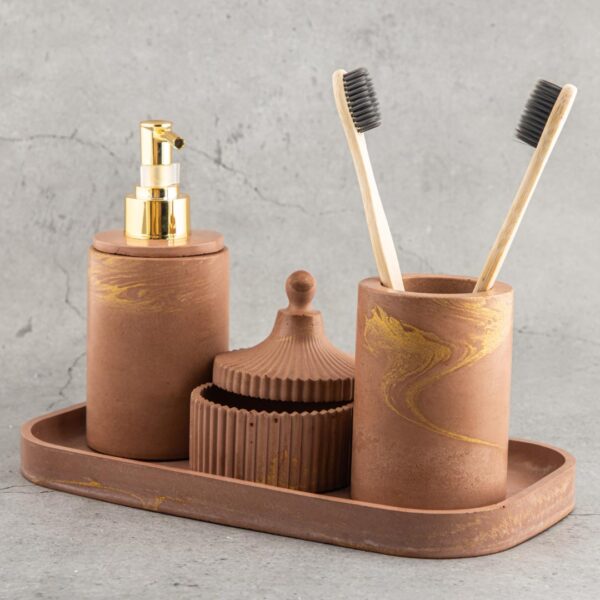 AQUA TWINS - 4-Piece Bathroom Set To Hold All Your Essentials