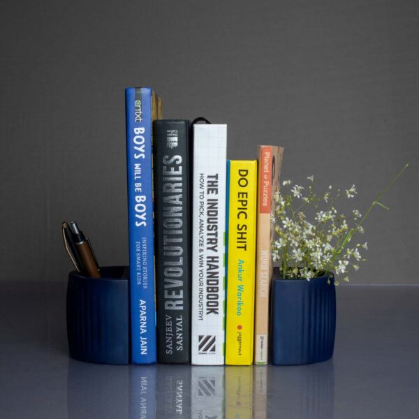 BOOK NOOK - Aesthetic Bookend To Hold All Your Books, Stationary & a Plant