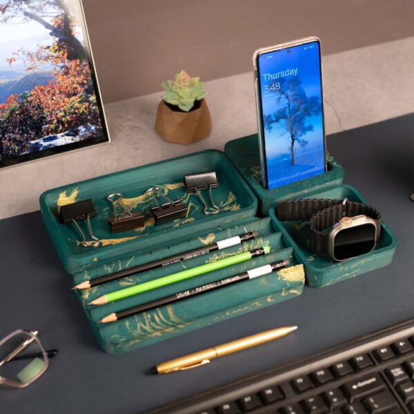 DESK MATE - The 4-Piece Desk Organiser For Your Office Or Study