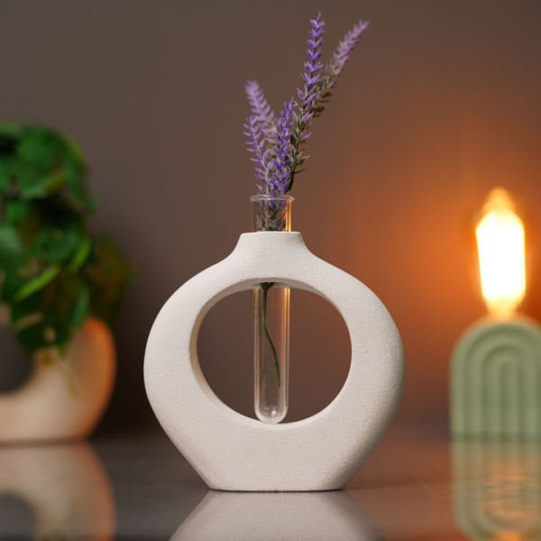 Crystal Vine I A Doughnut-Shaped Test Tube Planter That Blends Sculpture With Nature