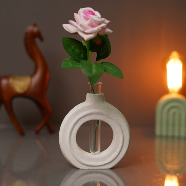 Crystal Glow I A Modern Circular Test Tube Planter That Brings Form, Light, and Life Together